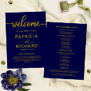 Search for navy and gold wedding programs Ceremony