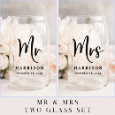 Search for bride and groom beer glasses Mr and mrs