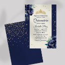 Search for navy blue gold quinceanera invitations Mis quince anos