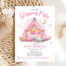 Search for glamping birthday invitations Slumber party