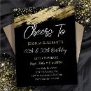 Search for adult joint party invitations Black and gold