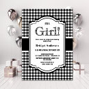 Search for buffalo plaid baby shower invitations Black and white