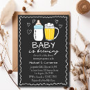 Search for beer and diaper party invitations Chalkboard