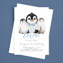 Search for penguin birthday invitations Party animals