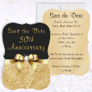 Search for 50th anniversary save the dates Gold