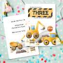 Search for bulldozer birthday invitations Boys