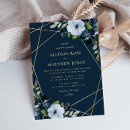 Search for blue and gold wedding invitations Watercolor