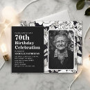 Search for photo 70th birthday invitations Flowers