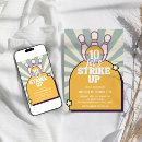 Search for ten pin bowling invitations Retro
