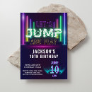 Search for neon dance party invitations Trampoline