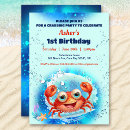 Search for crab birthday invitations Nautical