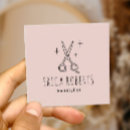 Search for hair stylist business cards Blush pink