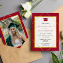 Search for red graduation invitations Stylish