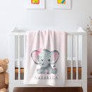 Search for pink and grey baby blankets Elephant