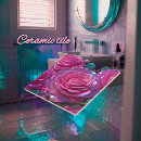 Search for rose pink color tiles Bathroom