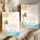 Search for surfboard baby shower invitations watercolor