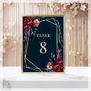 Search for burgundy and blush table cards Gold geometric
