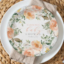 Search for floral baby shower plates Baby in bloom