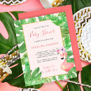 Search for pink flamingo baby shower invitations Tropical