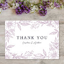 Search for purple wedding thank you cards Lavender