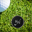 Search for monogram golf ball markers Black and white
