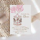 Search for carousel 1st birthday invitations For kids