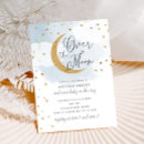 Search for blue baby shower invitations moon and stars