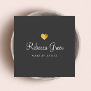 Search for heart business cards Hair stylist