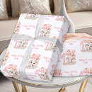 Search for baby girl first birthday wrapping paper Pink