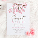 Search for cherry blossom sweet 16 invitations Sakura