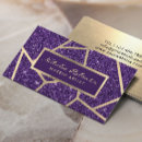 Search for purple glitter business cards Beauty salon