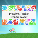 Search for preschool teacher business cards Education