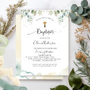 Search for reception baptism invitations Greenery