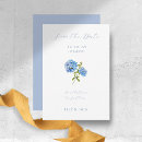 Search for hydrangea save the dates Dusty blue