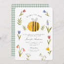 Search for wildflower baby shower invitations Bee