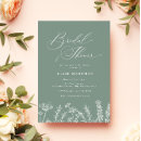 Search for sage green bridal shower invitations Elegant