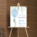 Search for blue party supplies baby shower welcome signs