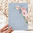 Search for dusty blue and pink wedding invitations Flowers