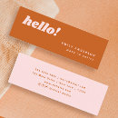 Search for bright color business cards For her