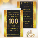 Search for 100th anniversary invitations Gold