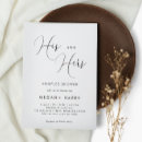 Search for his and hers shower invitations Black and white