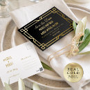 Search for black gold save the dates Real gold foil