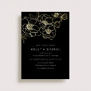 Search for black and gold wedding invitations modern