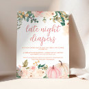 Search for late night diapers signs Pumpkin baby shower