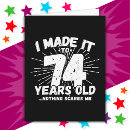 Search for funny 74th birthday cards Humor
