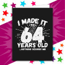 Search for funny 64th birthday cards Humor