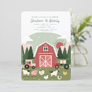 Search for pink farm birthday invitations Cow