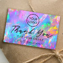 Search for thank you for your purchase business cards glitter