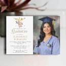Search for floral graduation invitations Caduceus