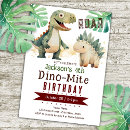 Search for dinosaur fourth birthday invitations T rex
